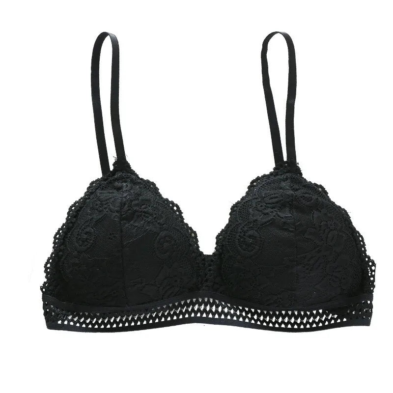 Soutien-gorge sexy en dentelle V profond sans armature
