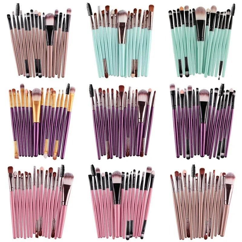 Pinceaux de maquillage cosmétique 15 pièces