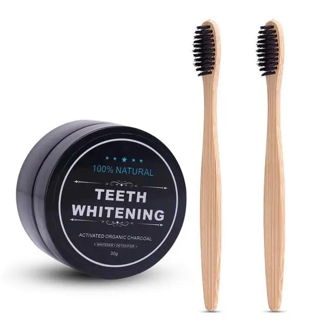 Poudre de charbon de bambou active pour des dents plus blanches