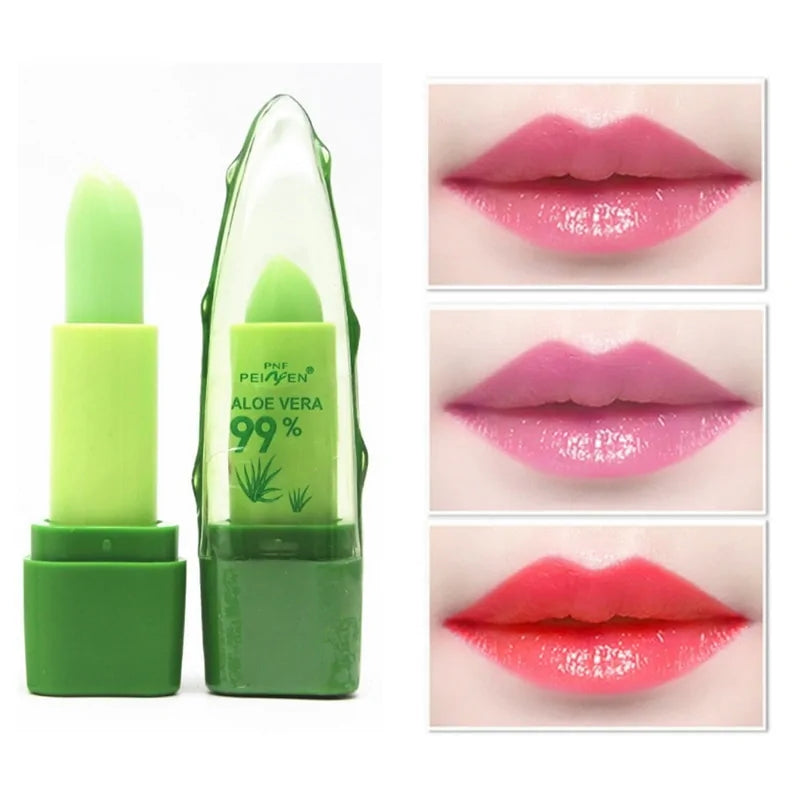 Baume à lèvres naturel à l’Aloe Vera avec changement de couleur selon la température